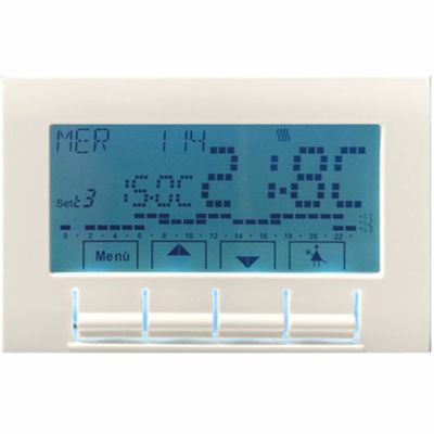 Ave 441CRT3 – S44 Domus chronothermostat électronique encastrable blanc