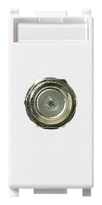 F type female socket connector white