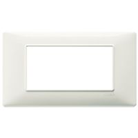 Plana - placca in tecnopolimero 4  posti avorio
