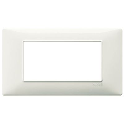 Plana - placca in tecnopolimero 4  posti avorio