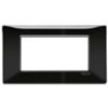 Plana - black 4-place technopolymer plate