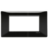 Plana - black 4-place technopolymer plate