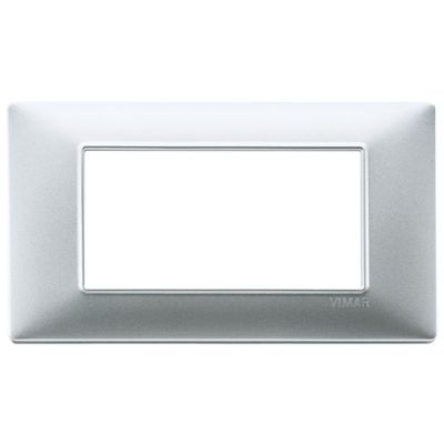 Plana - 4-place matt silver technopolymer plate