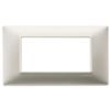 Plana - 4-place technopolymer plate in matt nickel