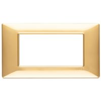 Plana - placca in tecnopolimero 4 posti oro lucido