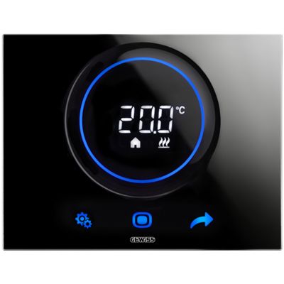 Gewiss GW16970CN Chorus - Wi-Fi wall thermostat THERMO ICE black