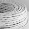 Câble tressé en soie blanche 3G1