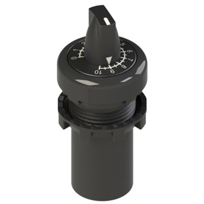 Pizzato E6 1DM010K-D111 – potenciómetro negro de 10 kohm