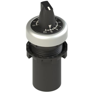 Pizzato E6 1DM010K-D119 – satin chrome potentiometer 10 kohm