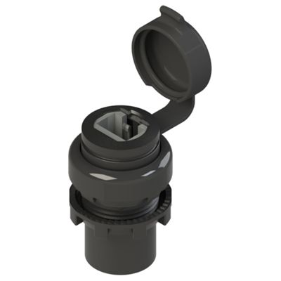 Pizzato E2 1RJ451AAK – Toma RJ45 hembra negra