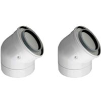 Bosch 7736995071 - curva coassiale 45° diam. 60/100 Alu