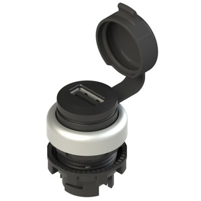 Pizzato E2 1USB9CAK – USB 2.0 socket satin chrome