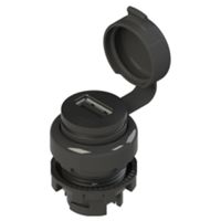 Pizzato E2 1USB1CAK – toma USB 2.0 negra