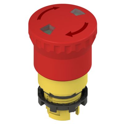 Pizzato E2 1PERF4531 – bouton d'urgence rotatif avec fenêtre