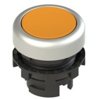 Pizzato E2 1PU2R8290 – bouton orange avec anneau chromé