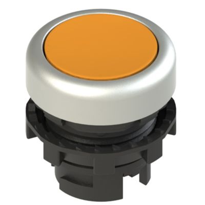 Pizzato E2 1PU2R8290 – orange button chrome ring
