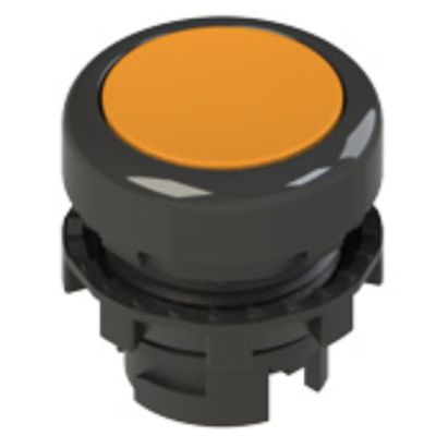 Pizzato E2 1PU2R8210 – pulsante arancio ghiera nera