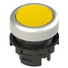 Pizzato E2 1PU2R5290 – pulsador amarillo con anillo cromado