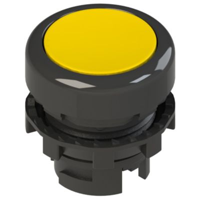 Pizzato E2 1PU2R5210 – yellow button black ring