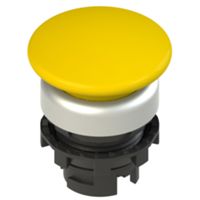 Pizzato E2 1PU2F5490 – bouton champignon jaune avec anneau chromé