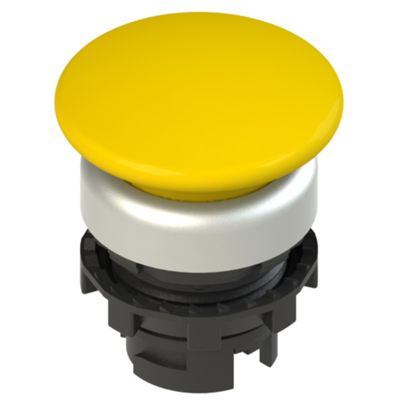 Pizzato E2 1PU2F5490 – pulsante a fungo giallo ghiera cromo