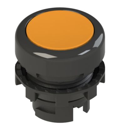 Pizzato E2 1PL2R8210 – pulsante luminoso arancio ghiera nera