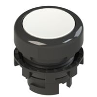 Pizzato E2 1PL2R2210 – bouton lumineux blanc avec anneau noir