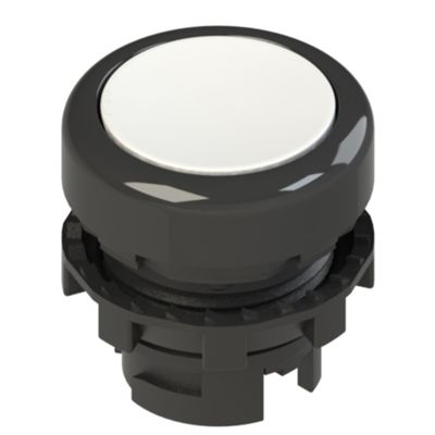 Pizzato E2 1PL2R2210 – pulsante luminoso bianco ghiera nera