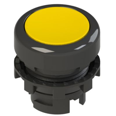 Pizzato E2 1PL2R5210 – pulsante luminoso giallo ghiera nera