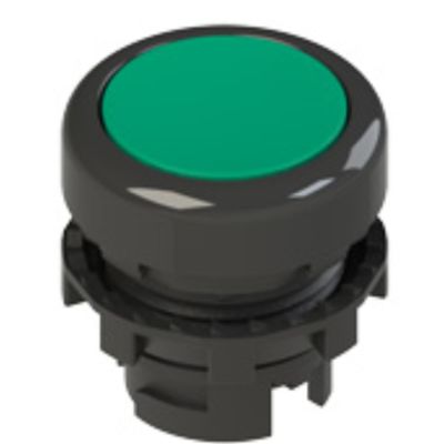 Pizzato E2 1PL2R4210 – green illuminated button black ring