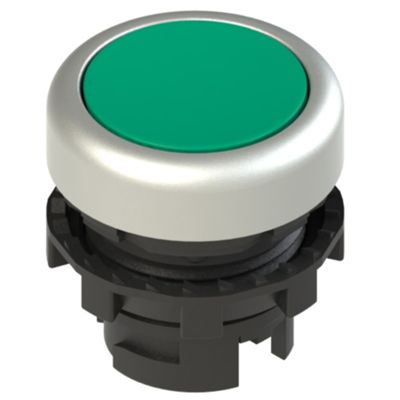 Pizzato E2 1PU2R4290 – green button chrome ring