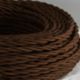 Câble tressé en soie marron 3G1