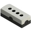 Pizzato ES 34000 – contenedor gris 4 agujeros 22mm