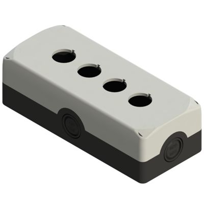 Pizzato ES 34000 – contenedor gris 4 agujeros 22mm