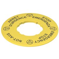 Pizzato VE TF32A5120 – Étiquette disque jaune 60 mm