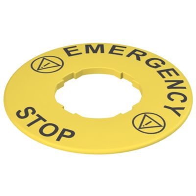 Pizzato VE TF32A5102 – Étiquette disque jaune 60 mm