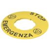 Pizzato VE TF32A5101 – yellow disc plate 60mm
