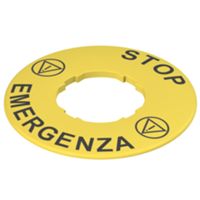 Pizzato VE TF32A5101 – Étiquette disque jaune 60 mm