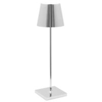 Zafferano LD0340C3 - Lámpara de mesa Poldina Pro en cromo pulido
