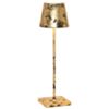 Zafferano LD0340DFO - lampada da tavolo Poldina Pro nero-foglia oro craquelé
