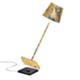 Zafferano LD0340AFO - Lampe de table Poldina Pro feuille d'or bleu craquelé