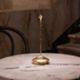 Zafferano LD1650DFO - Lampe de table Pina Pro noir-craquelé feuille d'or