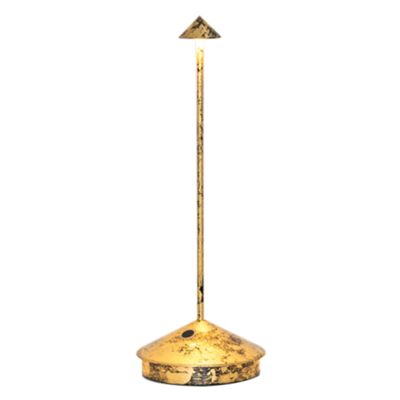 Zafferano LD1650DFO - Lámpara de mesa Pina Pro pan de oro negro craquelé