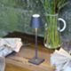 Zafferano LD0490N3 - Lampe de table Poldina Micro gris foncé