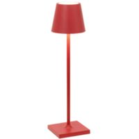 Zafferano LD0490F3 - lámpara de mesa Poldina Micro roja