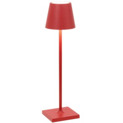 Zafferano LD0490F3 - lámpara de mesa Poldina Micro roja