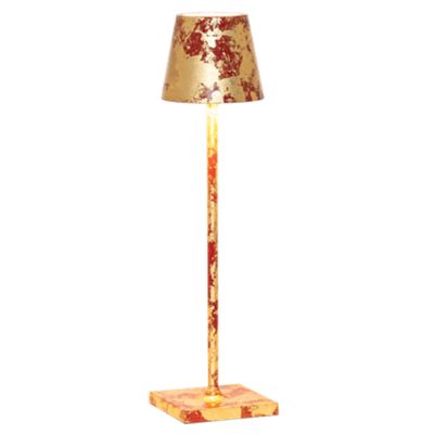 Zafferano LD0490FFO - lampada da tavolo Poldina Micro rosso-foglia oro craquelé