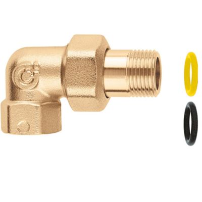 Caleffi 588140 - raccordo curvo a tre pezzi F/M 1/2
