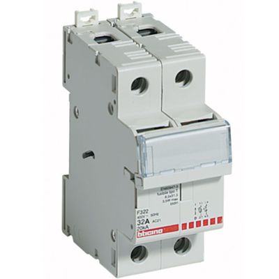 BTicino F322 - Portafusibles desconectador 2P 32A 2M