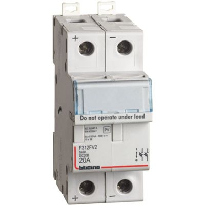 BTicino F312FV2 - Portafusibles fotovoltaicos 2P